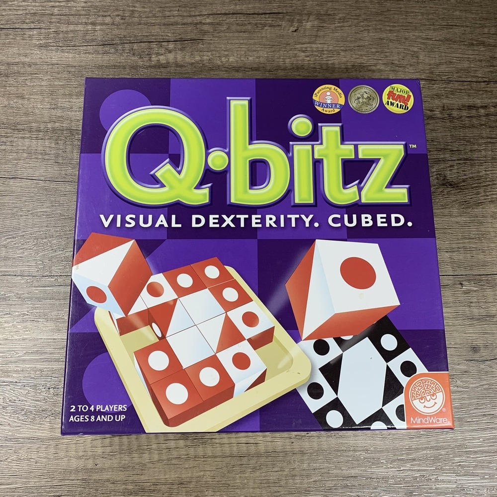 Q-Bitz Mindware Visual Dexterity Cubed 2009 Game-EUC